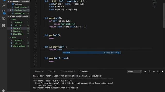 Implementing the Stack in Python with Memory Management and Error Handling смотреть онлайн