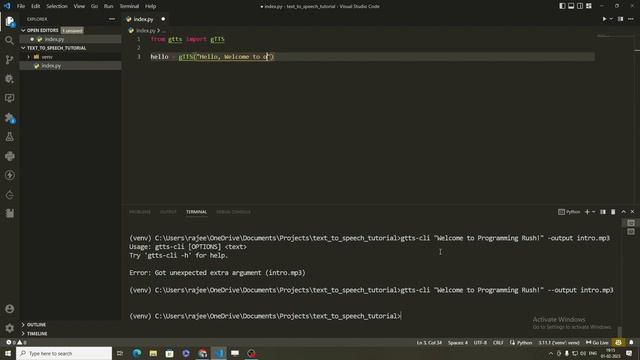 Python gTTS Tutorial in Hindi Google Text to Speech Python Library смотреть онлайн