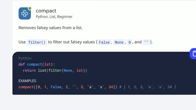 #05 compact | 1일 1파이썬 | Python, List, Beginner | 30 seconds of code | 김왼손의 왼손코딩 смотреть онлайн