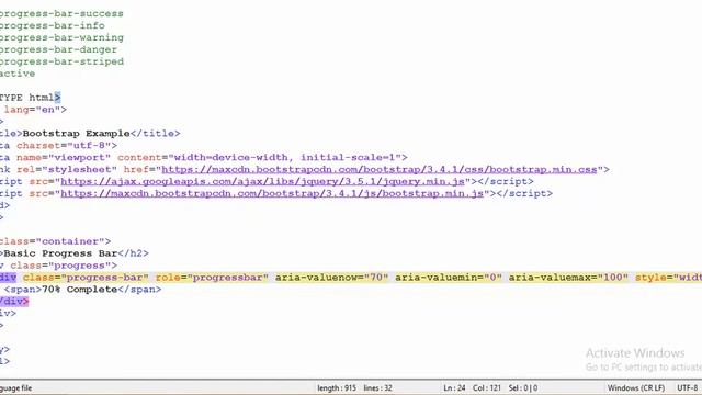 Bootstrap For Progressbar| Bootstrap 3 / 4 / 5 | Example And Tutorial #10(Part3) - Gujarati смотреть онлайн