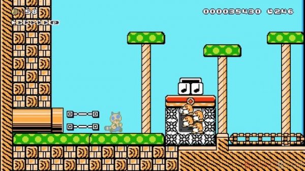 Super Mario Maker 2 - Awesome "Super Sonic Green Hill Zone" Level