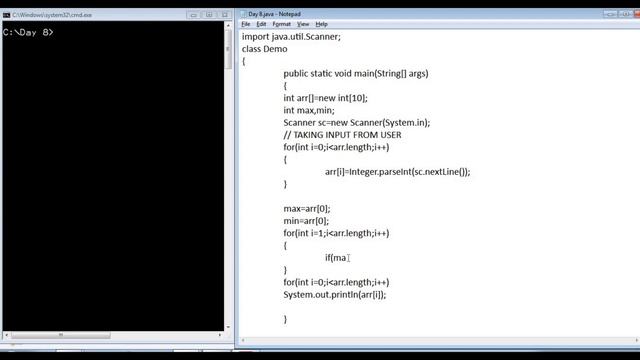 Find MAX and MIN in an array in java | Java Tutorials | Free Online Courses | Nursery To Varsity смотреть онлайн