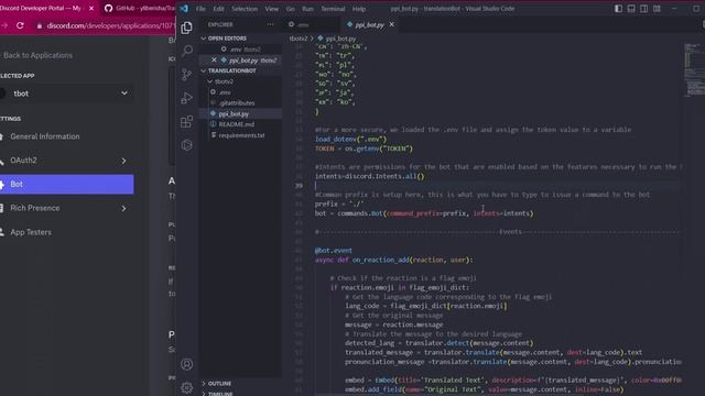 Translating Discord Bot | How to make a Discord Bot with Python смотреть онлайн