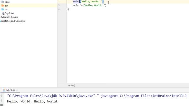 hackerrank 30 Days of Code Day 0: Hello, World. kotlin الطباعه المتغيرات استقبال قيم readLine смотреть онлайн