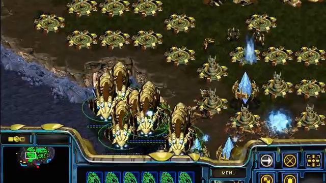 StarCraft: Brood War - 1 Protoss vs 7 Zerg (vs 7 computers ) Map: Big Game Hunters смотреть онлайн