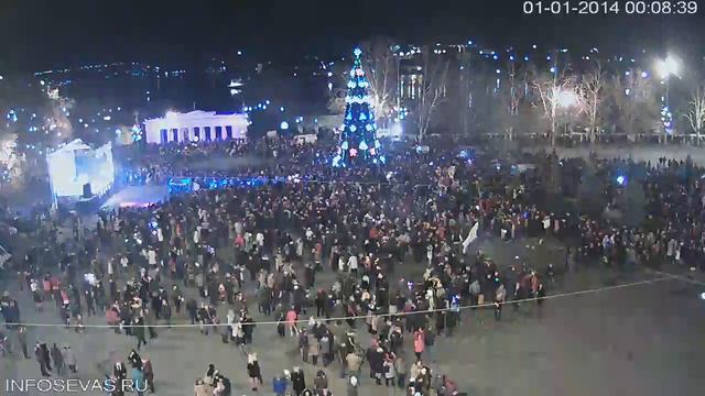 Севастополь, пл. Нахимова. Новый 2014 год смотреть онлайн
