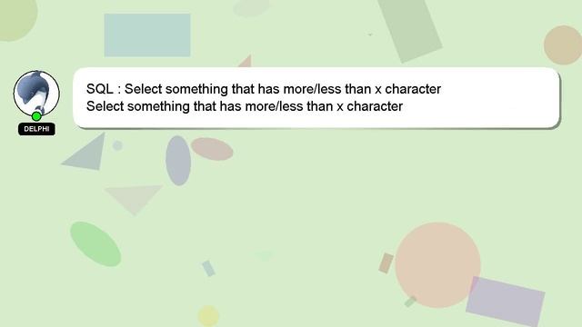 SQL : Select something that has more/less than x character смотреть онлайн