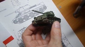 Ведущее танка Т-34 (из бумаги,1/72)