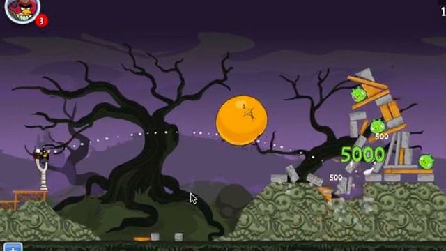 Angry Birds Friends - Facebook Halloween Tournament Level 5 - Week 24 3 Star Walkthrough смотреть онлайн
