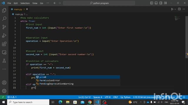 Simple Calculator with python language ??#coding #network #python3 #python #ciscosecurity #css #pyt смотреть онлайн