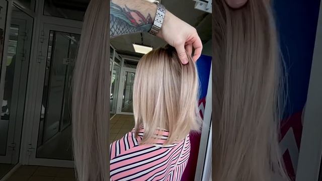 Красивое окрашивание волос. #окрашиваниеволосмосква #парикмахермосква #шатуш #shatush #блонд смотреть онлайн