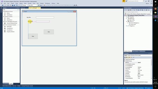 001. C#.NET Read Write Registry Key смотреть онлайн