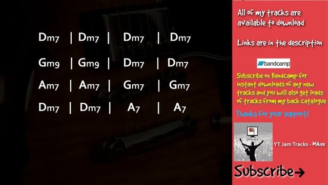 Groovy Blues Backing Track in D Minor смотреть онлайн