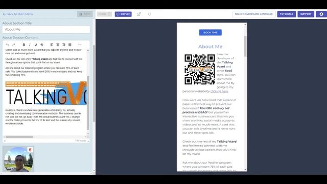 Talking Vcard HTML editor v1 смотреть онлайн
