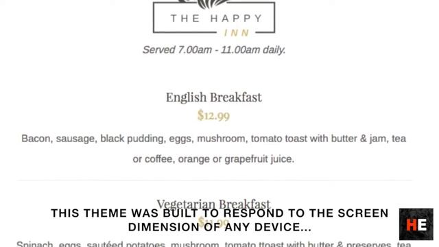 The Happy Inn - Demo & Download - Wordpress Theme смотреть онлайн