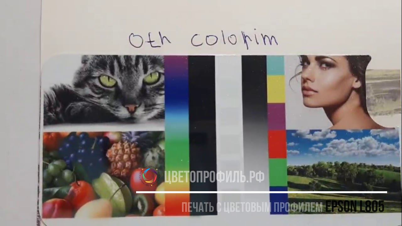 Цветовой профиль принтера Epson L805