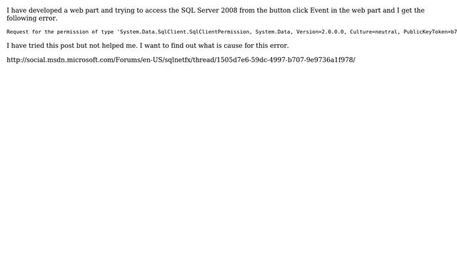 Sharepoint: Sharepoint 2007 - SQL Server Access Error смотреть онлайн