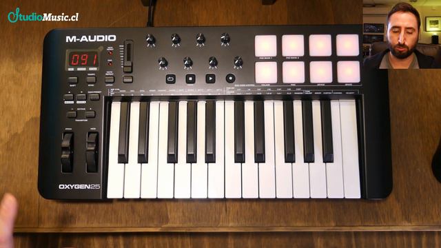 Controlador Midi M-Audio OXYGEN 25 MKV (Review) 🎹🔥 StudioMusic.cl смотреть онлайн