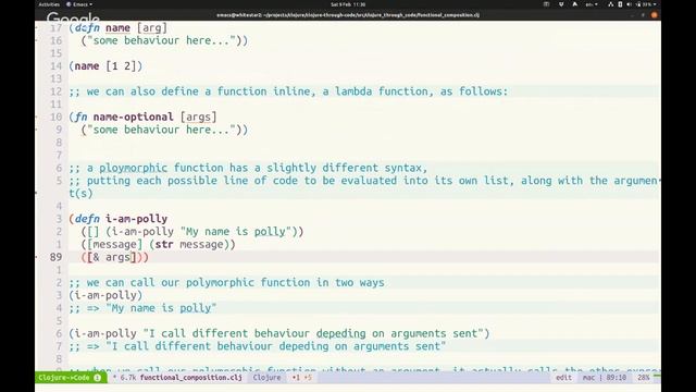 Practicalli Clojure 15 - functional composition - comp function смотреть онлайн