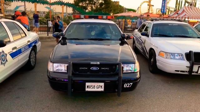 Ford Crown Victoria P71 american police cars at Southend-on-Sea U.K смотреть онлайн