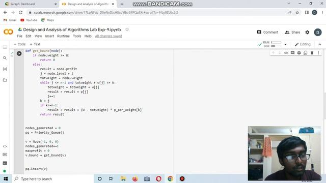 Implementation of 0 1 Knapsack using Branch and Bound смотреть онлайн