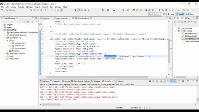JSP & Servlets #20 - Displaying file in Browser before downloading смотреть онлайн