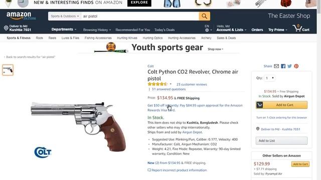 50% offer Colt Python CO2 Revolver, Chrome air pistol смотреть онлайн