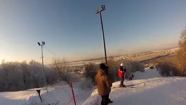 Катание на горных лыжах в Чулково - горнолыжная школа Гая Северина смотреть онлайн