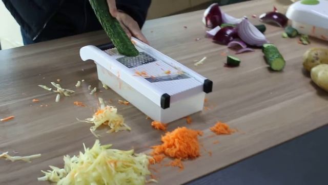 Vegetable Slicer Grater Cutter Peeler - Multi-functional Adjustable Vegetable Fruit Grater смотреть онлайн