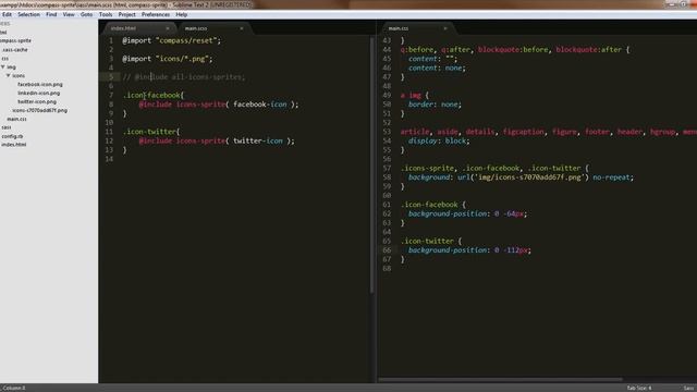 [sass + compass] Indrodução ao compass spriting смотреть онлайн