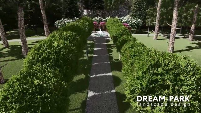 Ландшафтный дизайн в пейзажном стиле (участок 1 гектар) от DREAM PARK