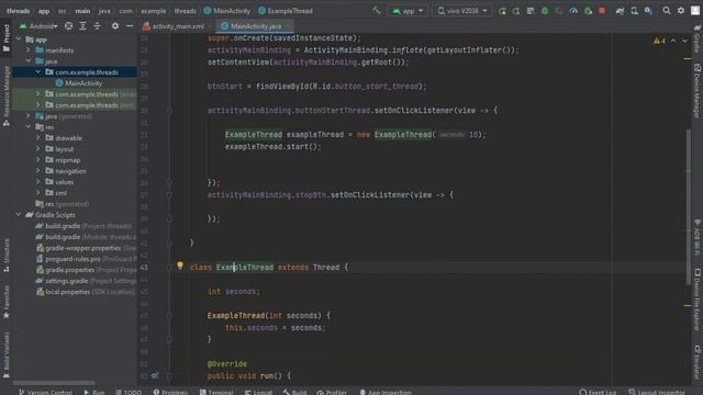 START BACKGROUND THREAD | UPDATE MAIN/UI FROM BACKGROUND THREAD | ANDROID STUDIO TUTORIAL смотреть онлайн
