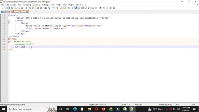 PHP Script To Convert Meter to Kilometer and Centimeter смотреть онлайн
