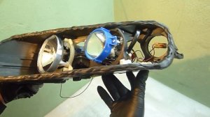 Тюнинг фар Volkswagen Touareg 2003г Установка светодиодных би линз Optima Premium Bi LED Lens 5100К