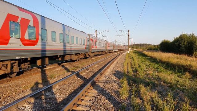 звонкий ЧС7-267 с поездом N-66 Москва-Тольятти смотреть онлайн