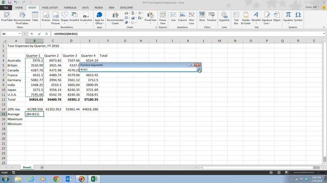 Excel 2013 Unit B Video 2 - Insert a Function смотреть онлайн
