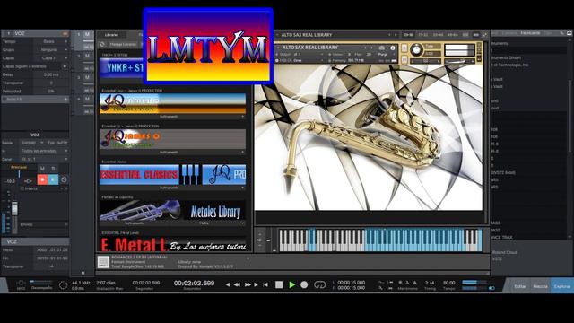 ALTO SAX REAL LIBRARY 🎼🎹SAMPLES KONTAKT 5, KONTAKT 6😱 EL MÁS REALISTA😱¡Librería Completa!🎼🎹By LMTYM смотреть онлайн
