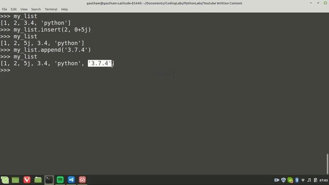 Lists Insert, Append & Extend смотреть онлайн