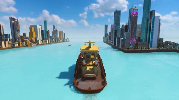 Giant Minecraft Axe vs Ships | Teardown