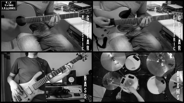 Where is My Mind - The Pixies [Full Band Cover/Lesson with TABs/Scores] смотреть онлайн