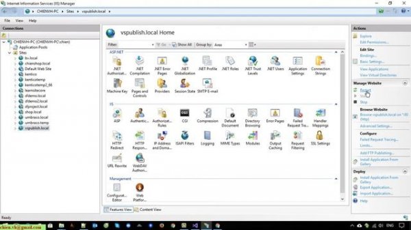 Configuring to Publish a Visual Studio Web Project to IIS Server