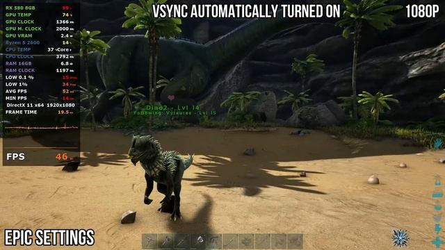 ARK: Survival Evolved | RX 580 8GB | Ryzen 5 2600| All Settings