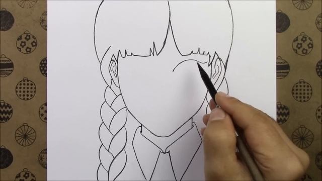 Kolay Anime Çizimi Wednesday Addams Anime Karakterinde Çizmek