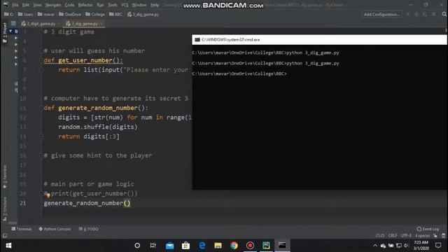 python project| python game | 3 digit code cracking смотреть онлайн