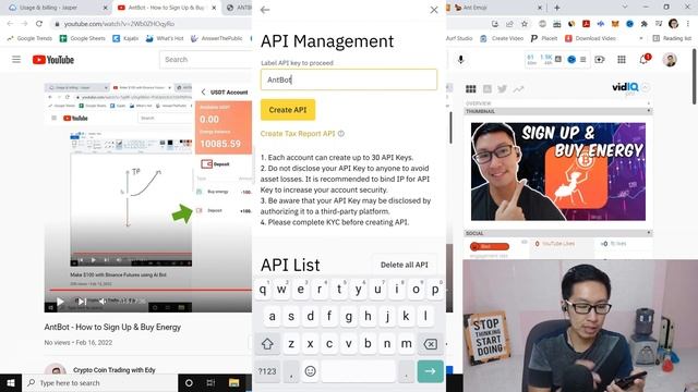 AntBot Api Binding Tutorial (Binance Futures) смотреть онлайн