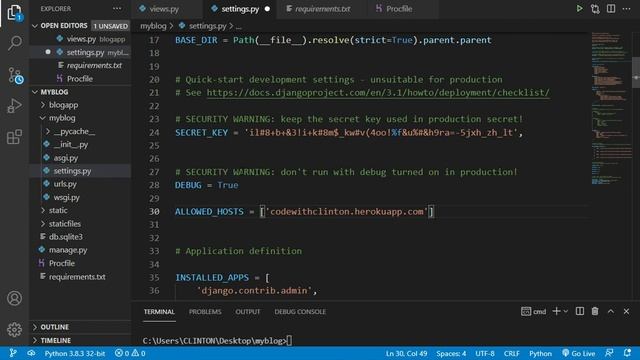 Deploy A Django App on Heroku for Free | Build a Blog With Django part 5 смотреть онлайн