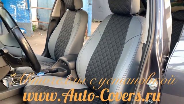 Чехлы на Киа Сид 2 из Экокожи . Установка авточехлов в Москве. смотреть онлайн