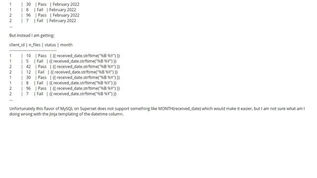 Extract month from date in Apache Superset SQL Lab Query (1 answer) смотреть онлайн