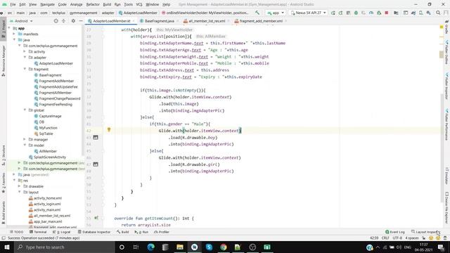 Gym Management App Part - 20 : Populate Members data using RecyclerView смотреть онлайн