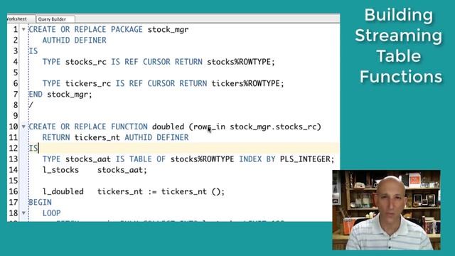 Getting Started with PL/SQL Table Functions 3: Streaming Table Functions смотреть онлайн